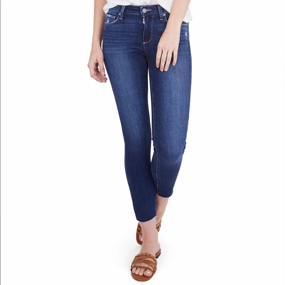 PAIGE Kylie Crop Raw Hem